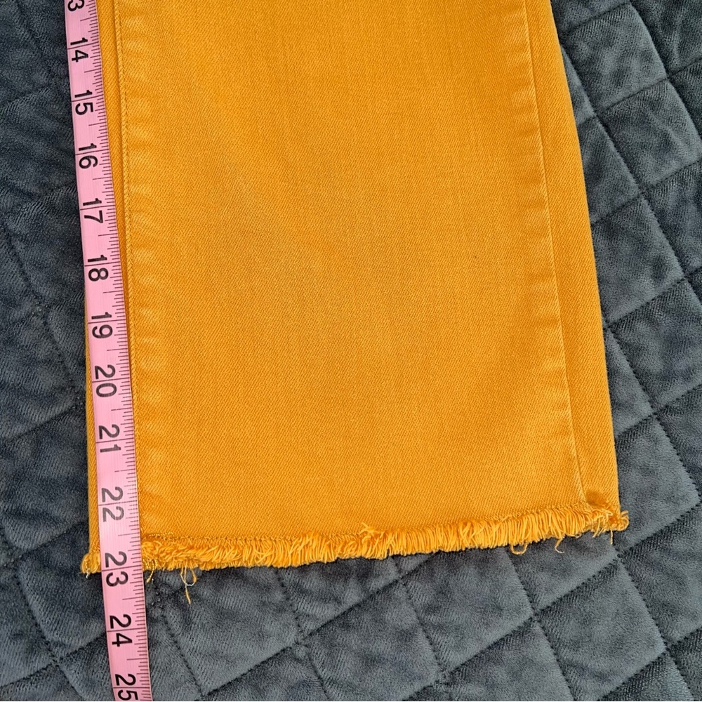 Judy Blue Mustard Cropped Button-Fly Ankle Jeans - Picture 14 of 14